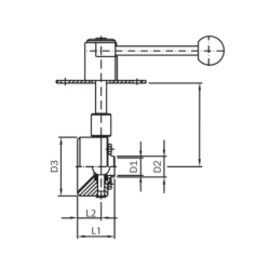 Bottom Drain Valve handle extension DIN