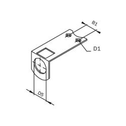 Retaining Plate for Inductive Sensor for reinforced Retaining Bracket DIN