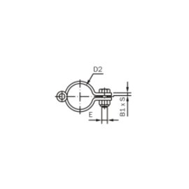 Pipe Clamp hinged with Shaft Series A/B DIN