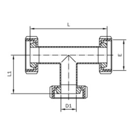 T-piece long Liner DIN