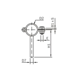 Pipe Clamp hinged with Shaft Series A/B DIN