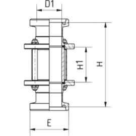 Inline Sight Glass Male/Male Safety Screen Polycarbonate DIN