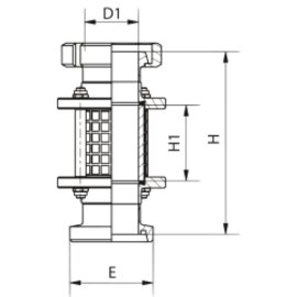 Inline Sight Glass Male/Cone Safety Screen Perforated Plate DIN