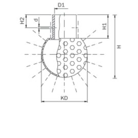 Static Spray Head ASME Clipon ASME Inch