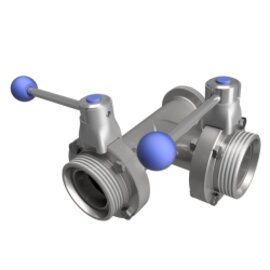 T-Butterfly Valve Male manually operated Type B DIN